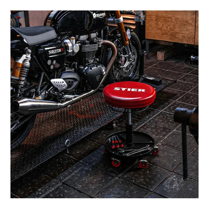B-Ware Stier Arbeits Sitz Für Werkstatt Rollhocker Höhenverstellbar 380 510 Mm 5 Rollen