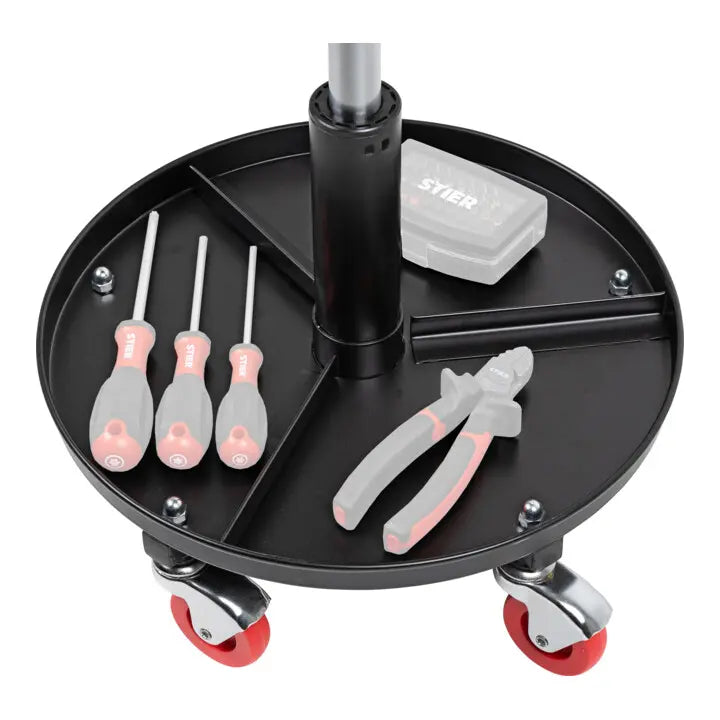 B-Ware Stier Arbeits Sitz Für Werkstatt Rollhocker Höhenverstellbar 380 510 Mm 5 Rollen