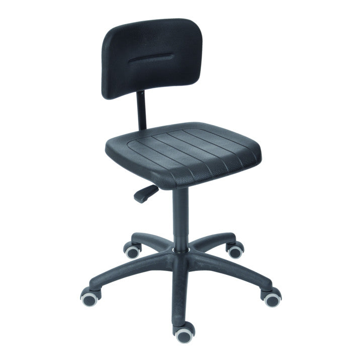 STIER Arbeitsstuhl Drehstuhl Stuhl Schwarz Sitzhöhe 470-660 mm PU-Sitz - 4251709617969