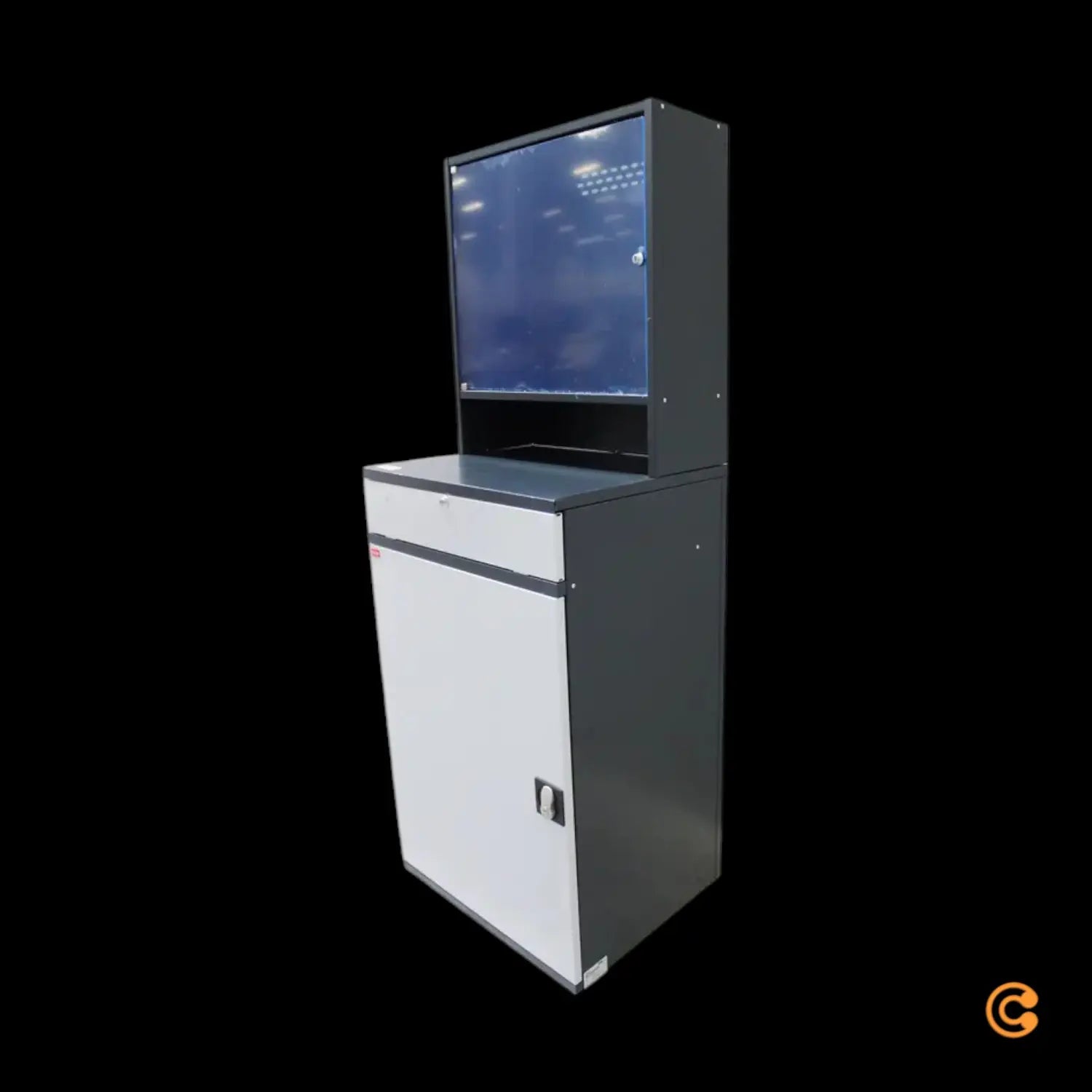 B-Ware Stier Computerschrank Schrank Computerstation Anthrazitgrau Fahrbar Siehe T795 - 4251709632559