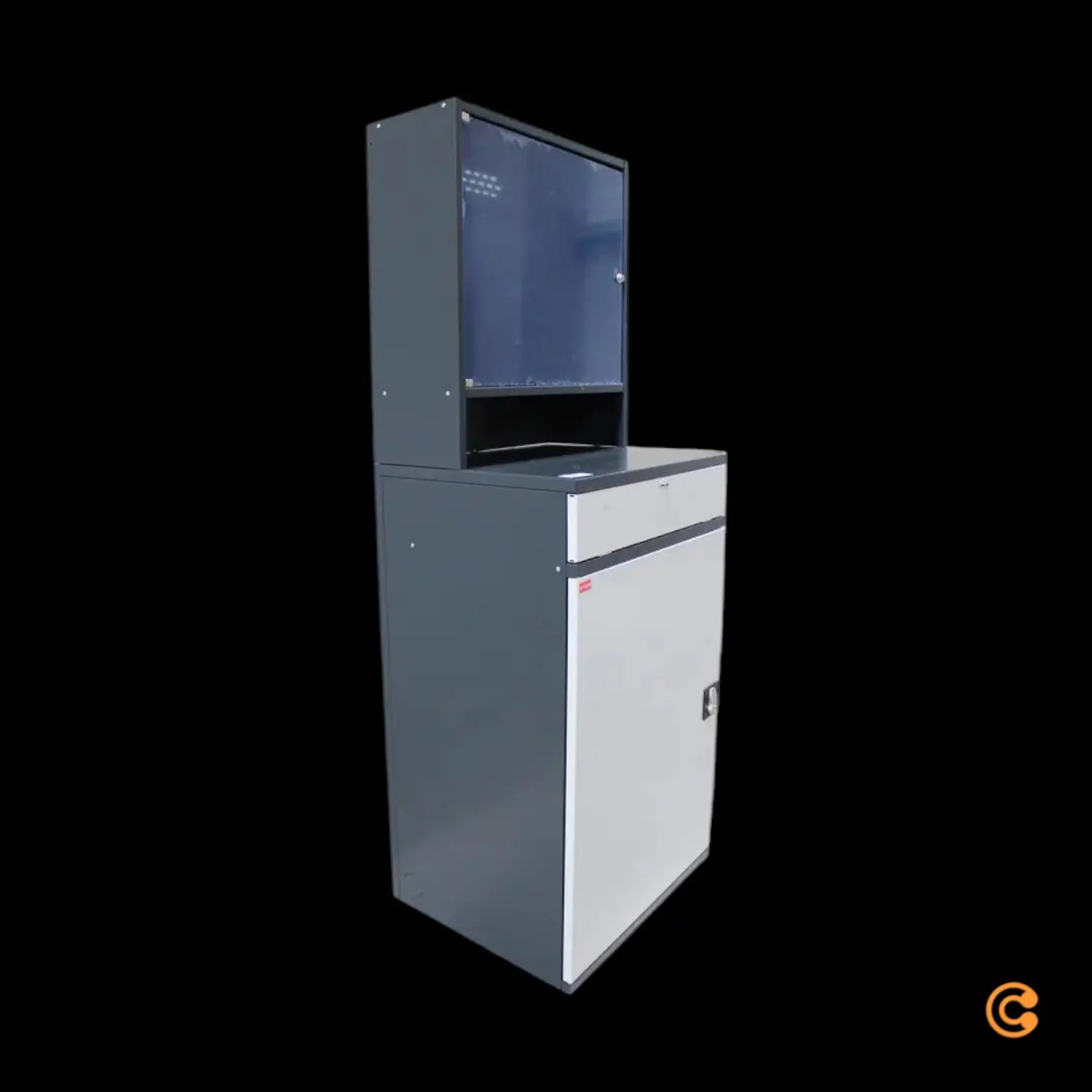 B-Ware Stier Computerschrank Schrank Computerstation Anthrazitgrau Fahrbar Siehe T795 - 4251709632559