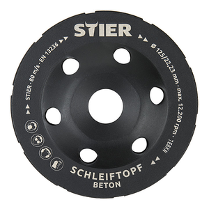 B-Ware Marken Diamant Schleiftopf Doppelt ø125mm Bohrung 22,23 Mm Beton Schleiftopf