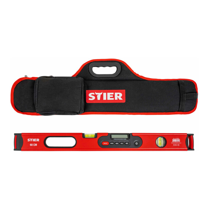 Stier Wasserwaage Sdw 600 Messgerät Neigungsmesser Waage Lcd Display 60cm B-Ware - 4251709625117