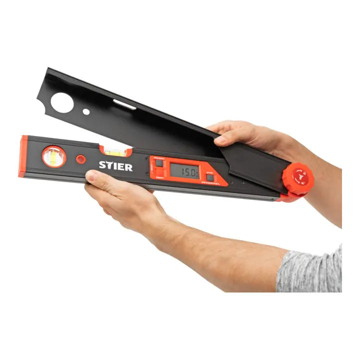 B-Ware Stier Winkelmesser Gehrungswinkel Digital Lcd Wasserwaage Aluminium Anleitung - 4251709620358