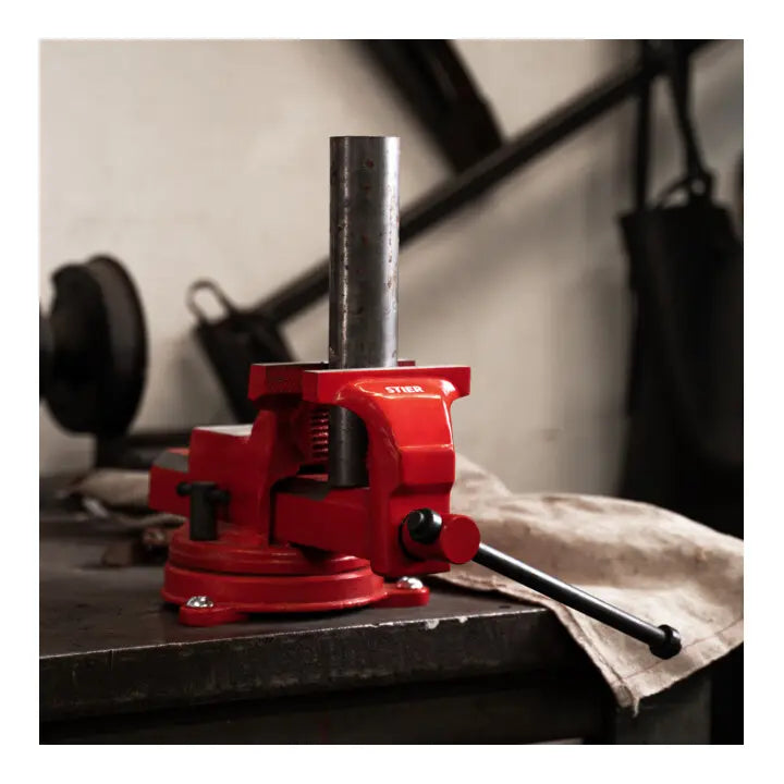 B-Ware Stier Drehteller Aufsatz Parallelschraubstock Größe 150 Mm Werkbankzubehör Stahl - 4251709600534