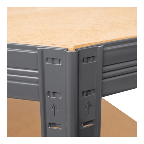 Stier Eck Fachbodenregal Lagerregal Lager Regal 250kg 1800x900x450mm Graphitgrau B-Ware - 4251709633150