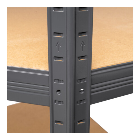 B-Ware Stier Eck Fachbodenregal Lagerregal Lager Regal 250kg 1800x900x450mm Graphitg399