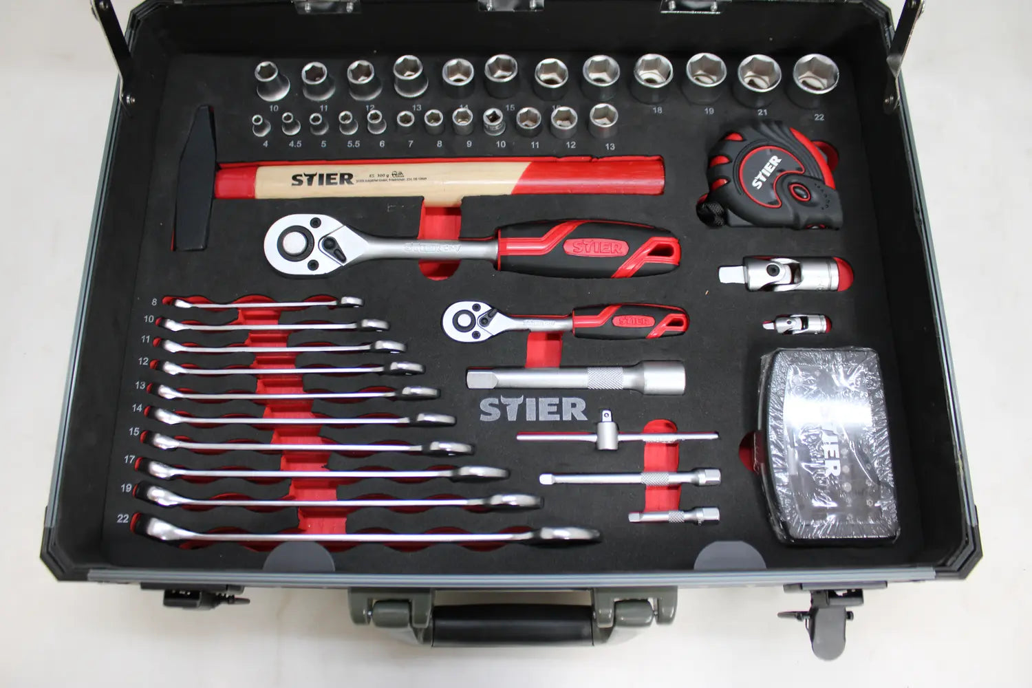 B-Ware Stier Elektriker Werkzeugsortiment Set Aluminium 128 Teilig Siehe Text/Foto - 4251709626527