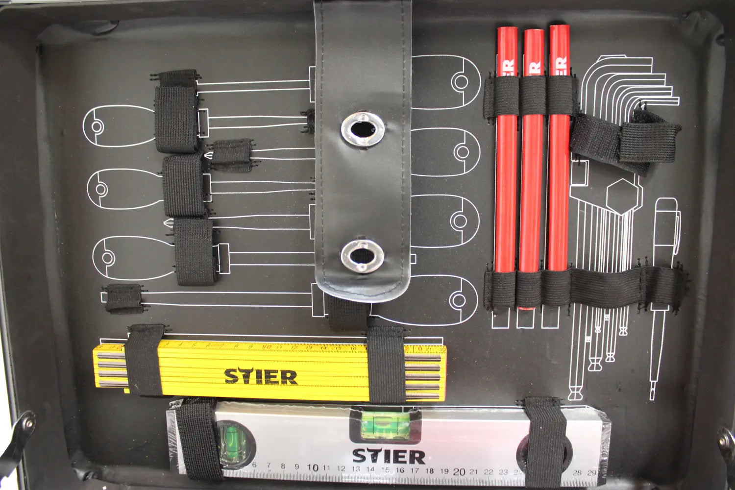 B-Ware Stier Elektriker Werkzeugsortiment Set Aluminium 128 Teilig Siehe Text/Foto - 4251709626527