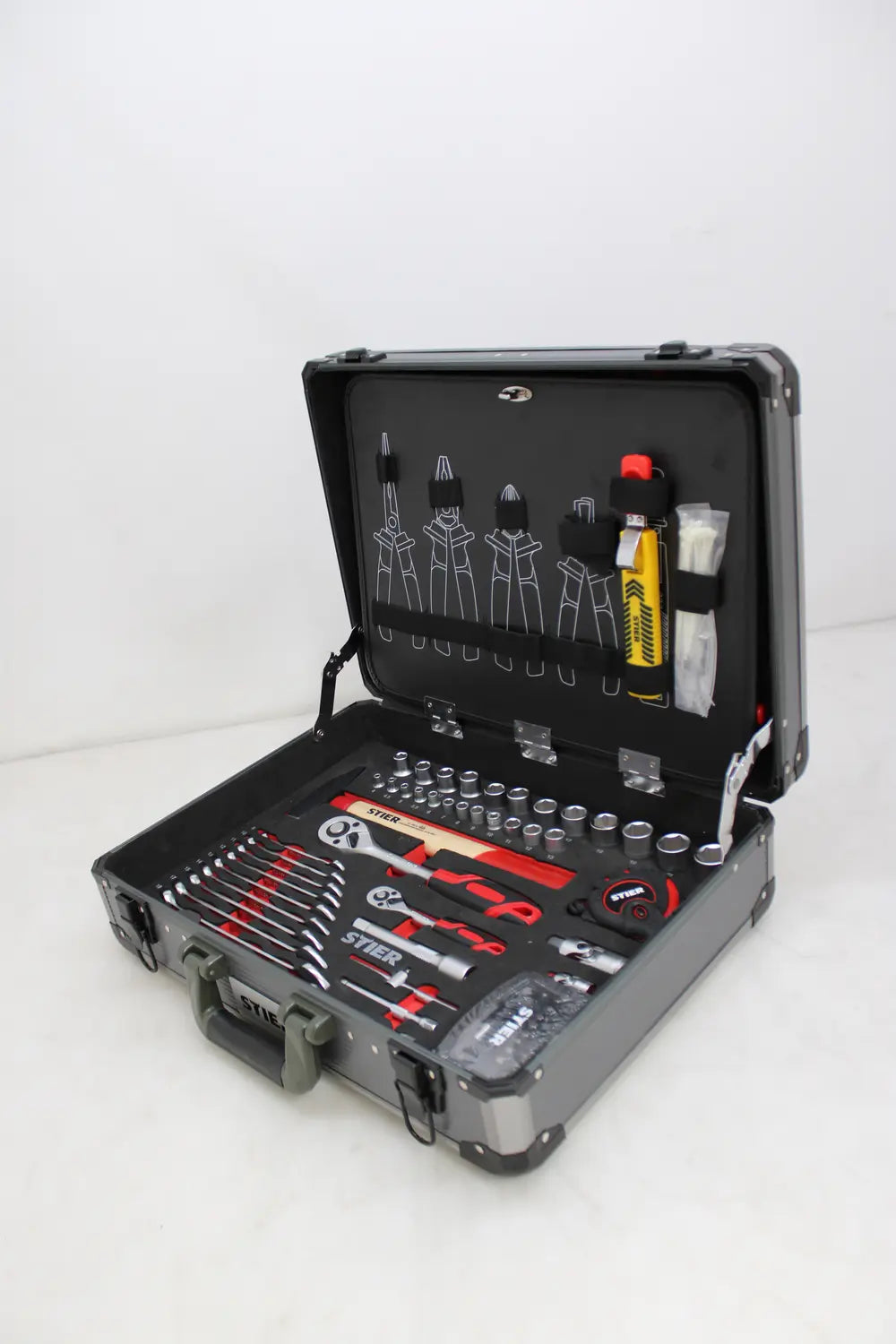 B-Ware Stier Elektriker Werkzeugsortiment Set Aluminium 128 Teilig Siehe Text/Foto - 4251709626527