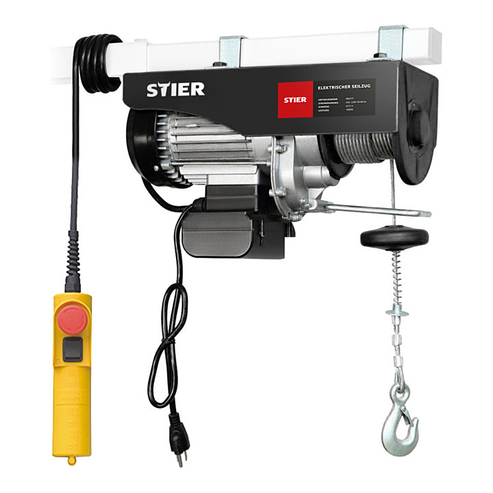 Stier Elektrischer Seilzug Winde Tragkraft 250kg Leistung 500 W B-Ware - 4251709614777
