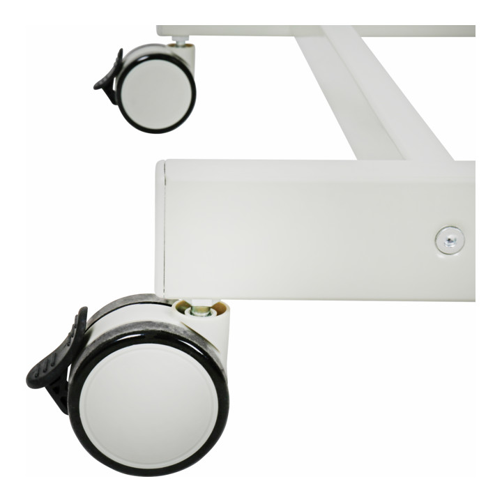 B-Ware Stier Pc Arbeitstisch Rolltisch Computertisch Grau Höhenverstellbar Büro Ti294