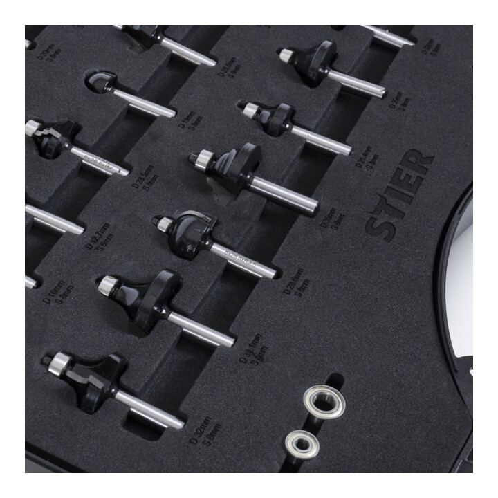 B-Ware Stier Fräsersortiment Fräser Set Hartmetall 30 Teilig 8 Mm Kunststoffkoffer
