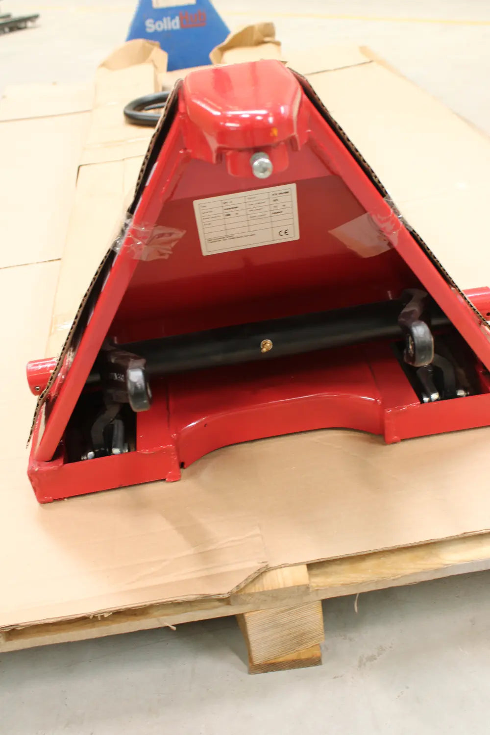B-Ware Stier Gabelhubwagen Palettenwagen 2000kg 2000mm Nylon Ral3002 Siehe Text - 4251709618577