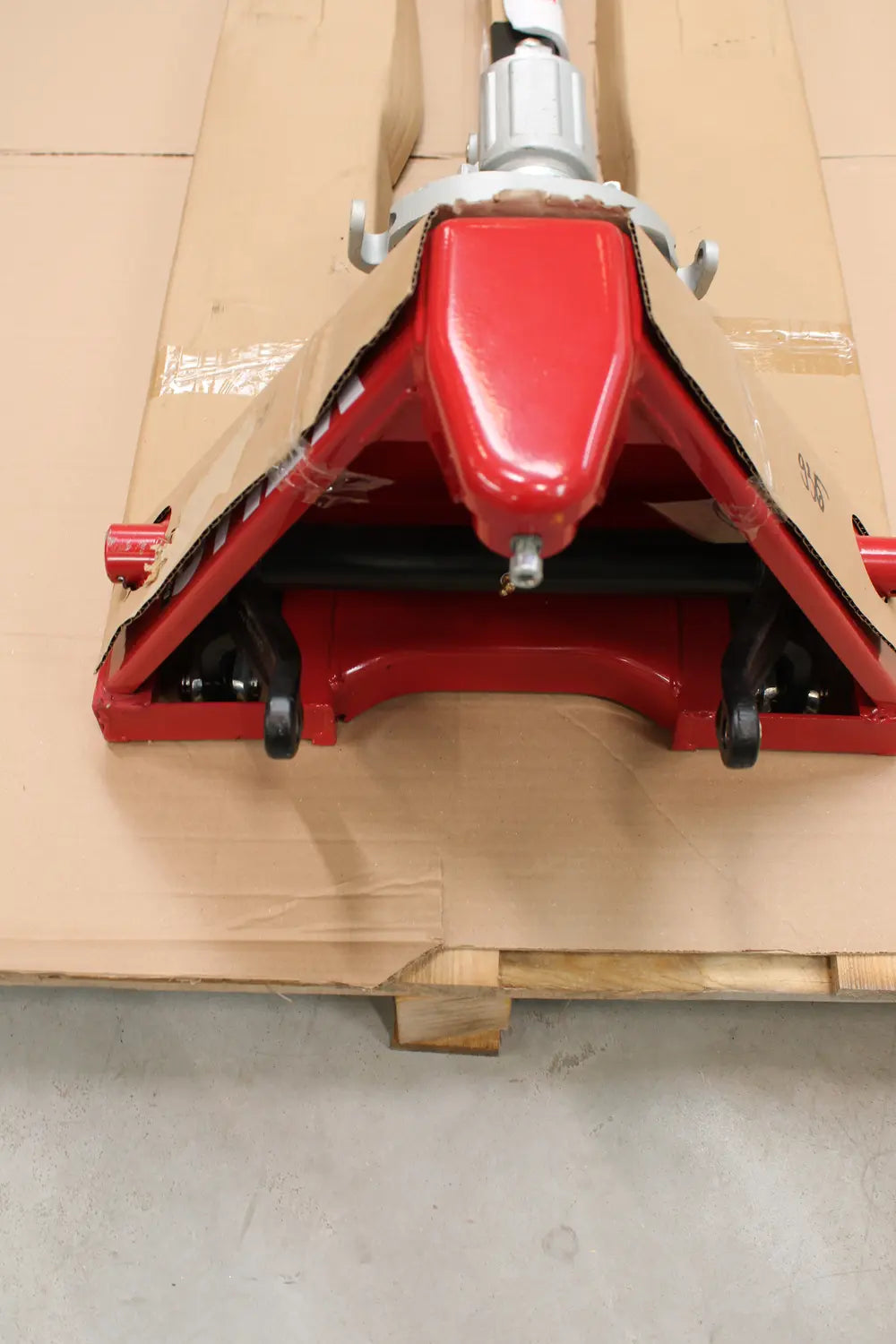 B-Ware Stier Gabelhubwagen Palettenwagen 2000kg 2000mm Nylon Ral3002 Siehe Text - 4251709618577