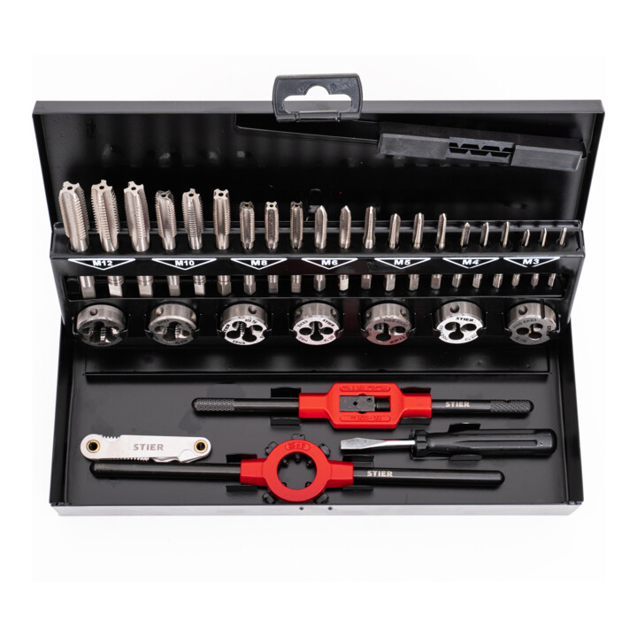 B-Ware Stier Gewindeschneidzeug Satz Gewindeschneider Set 32 Teilig M3 M12 Hss G Satz - 4251709619635