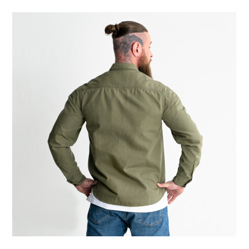 B-Ware Stier Workshirt Hemd Arbeitshemd Heavy Work Shirt Canvas Bci Cotton Xl Olive