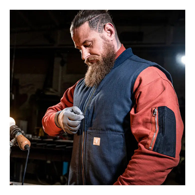 B-Ware Stier Arbeitsweste Weste Workwear Baumwolle Gepolstert Xxl Navy - 4251709638032