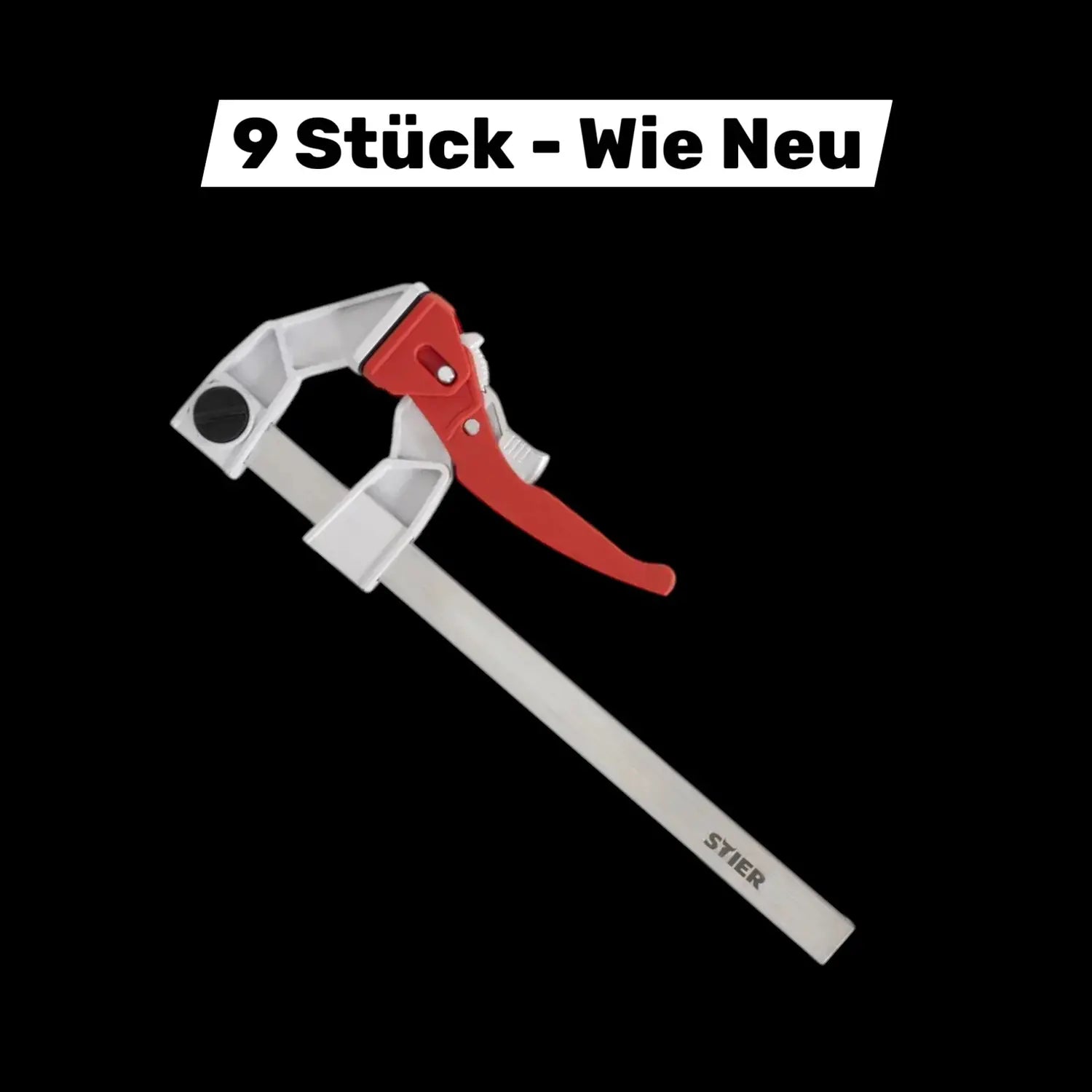 B-Ware Stier Hebelzwingen 2000 N 25 Cm Länge Klemmfläche Klemmzwinge 9 Stück - 4251709635451