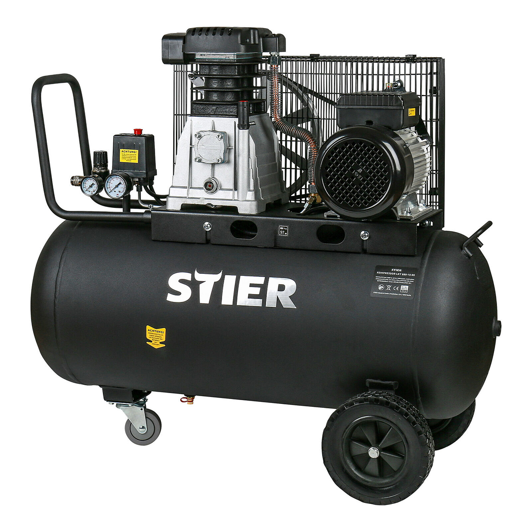 Stier Kompressor Luftkompressor Druckluftgerät 90 Liter 10 Bar Defektware D-Ware