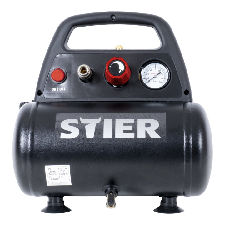 B-Ware Stier Kompressor Verdichter Mkt 215 8 6 ölfrei Druckluftgerät Kolbenkompressor