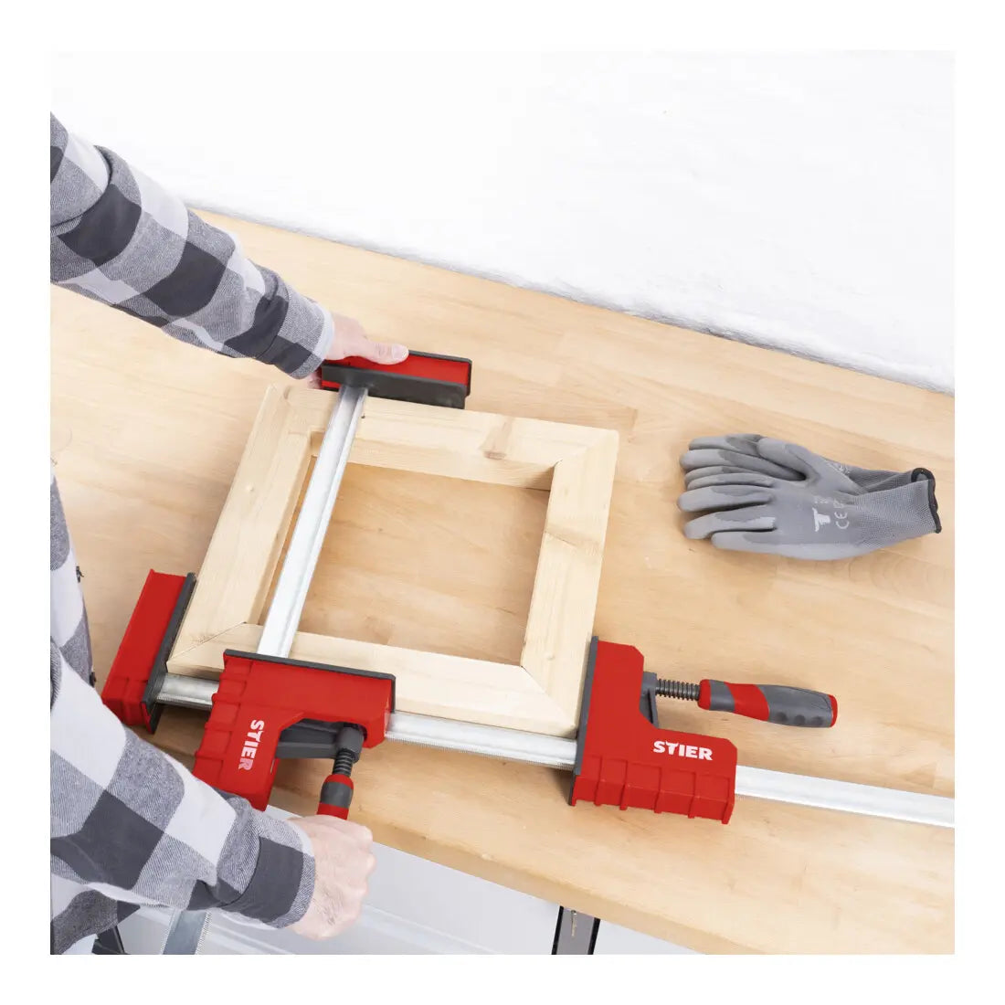 B-Ware Stier Korpuszwinge Schraubzwinge Möbelzwinge Zwinge 1200 Mm Spannweite 6000 N - 4251709619697