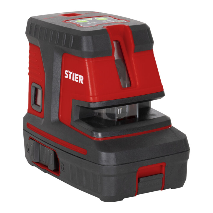 B-Ware Stier Kreuzlinienlaser Linienlaser Laser Messgerät 5 Lotpunkte Grün 150° X 130°