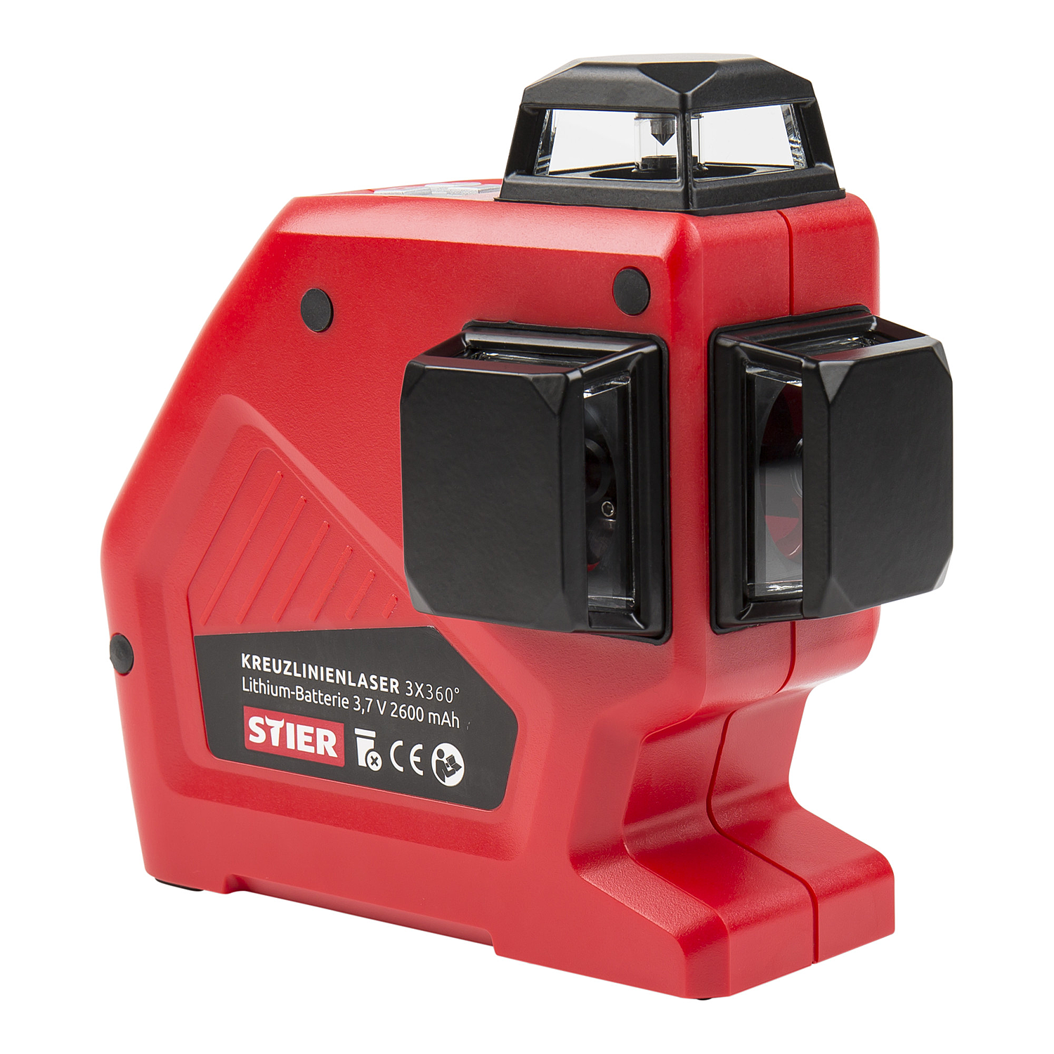 B-Ware Stier Kreuzlinienlaser 3x360° Automatische Selbstnivellierung 1/4" 5/8" Gewinde