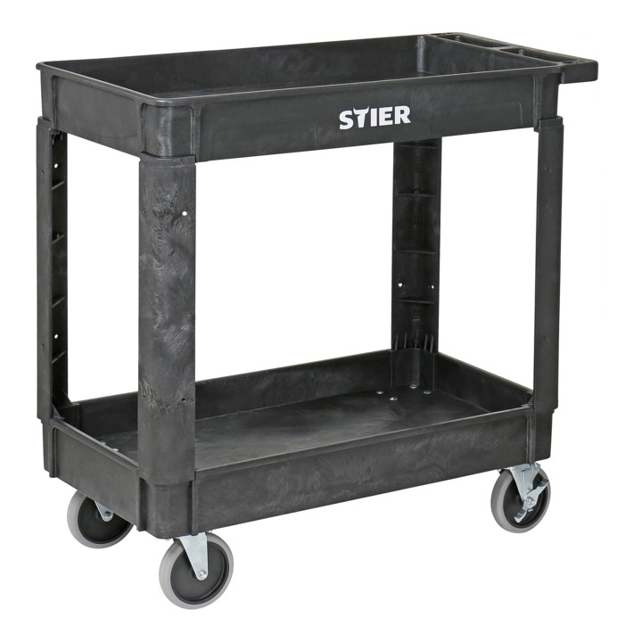 Stier Vielzweckwagen Kunststoff Transportwagen Werkstattwagen 2 Etagen 250kg B-Ware - 4251709615033