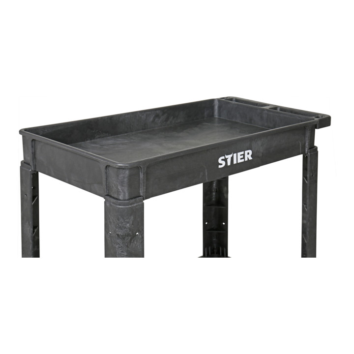 Stier Vielzweckwagen Kunststoff Transportwagen Werkstattwagen 2 Etagen 250kg B-Ware - 4251709615033