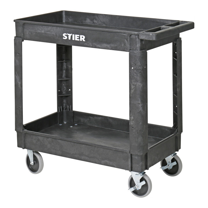 Stier Vielzweckwagen Kunststoff Transportwagen Werkstattwagen 2 Etagen 250kg B-Ware - 4251709615033