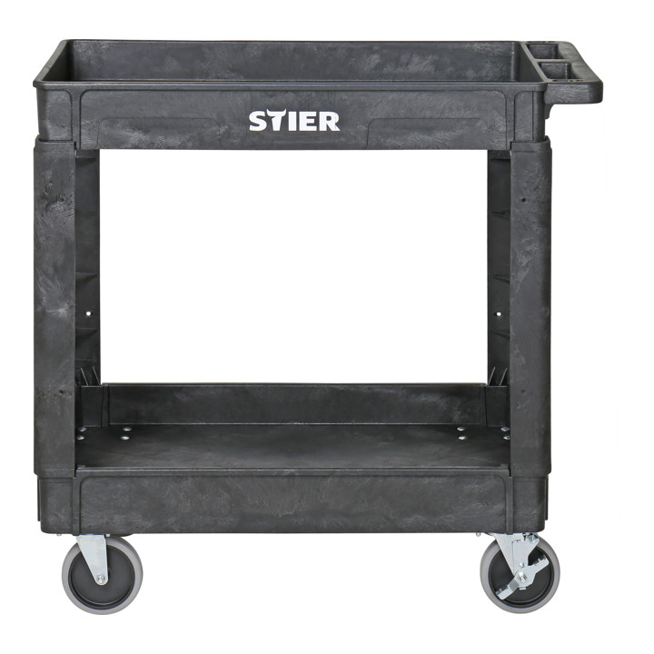 Stier Vielzweckwagen Kunststoff Transportwagen Werkstattwagen 2 Etagen 250kg B-Ware - 4251709615033