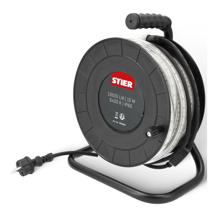 B-Ware Stier Led Streifen Baustrahler Lichtband Baustelle 15m 13500lm 6400k Pvc Rolle