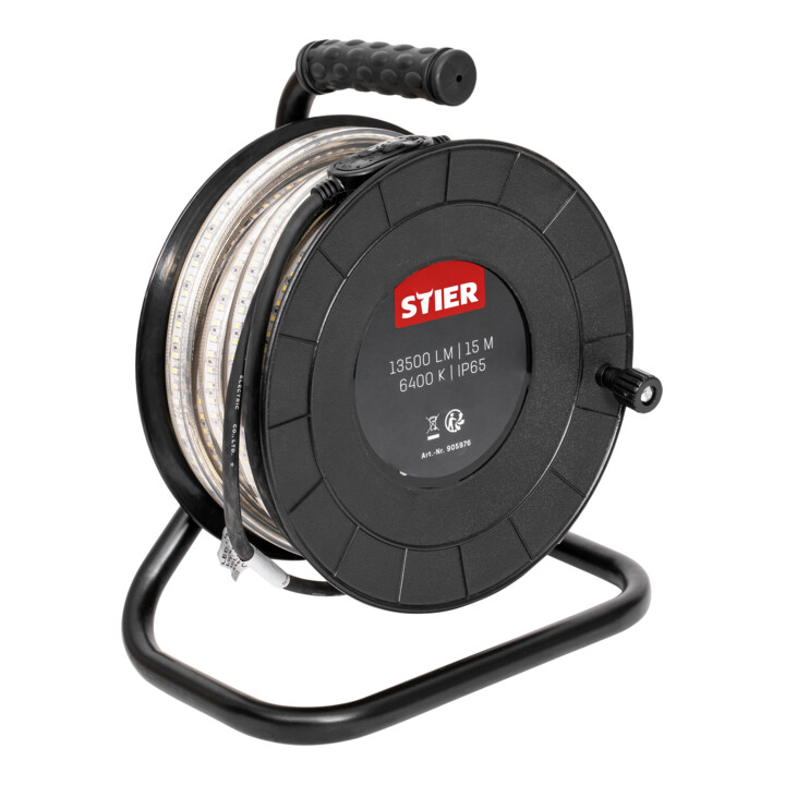 B-Ware Stier Led Streifen Baustrahler Lichtband Baustelle 15m 13500lm 6400k Pvc Rol249