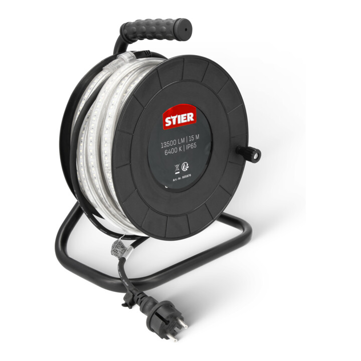 B-Ware Stier Led Streifen Baustrahler Lichtband Baustelle 15m 13500lm 6400k Pvc Rolle