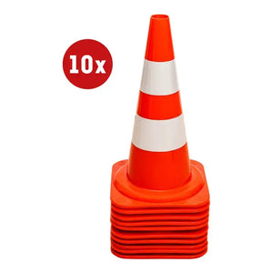 B-Ware Stier Leitkegel Pylon Baustellenkegel 500 Mm Zwei Streifen Rot Weiß 10 Stück