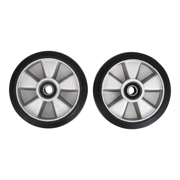 Stier Lenkräder Set Räder Hubwagen Gummi Ersatzteil 2 Stück Schwarz B-Ware - 4251709626800