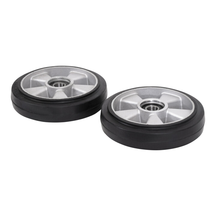Stier Lenkräder Set Räder Hubwagen Gummi Ersatzteil 2 Stück Schwarz B-Ware - 4251709626800