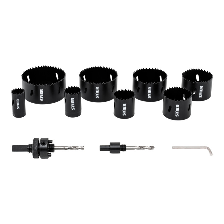 B-Ware Stier Lochsägen Elektrikerset Hss Co8 Bimetall 44mm Schnitttiefe 11 Teilig