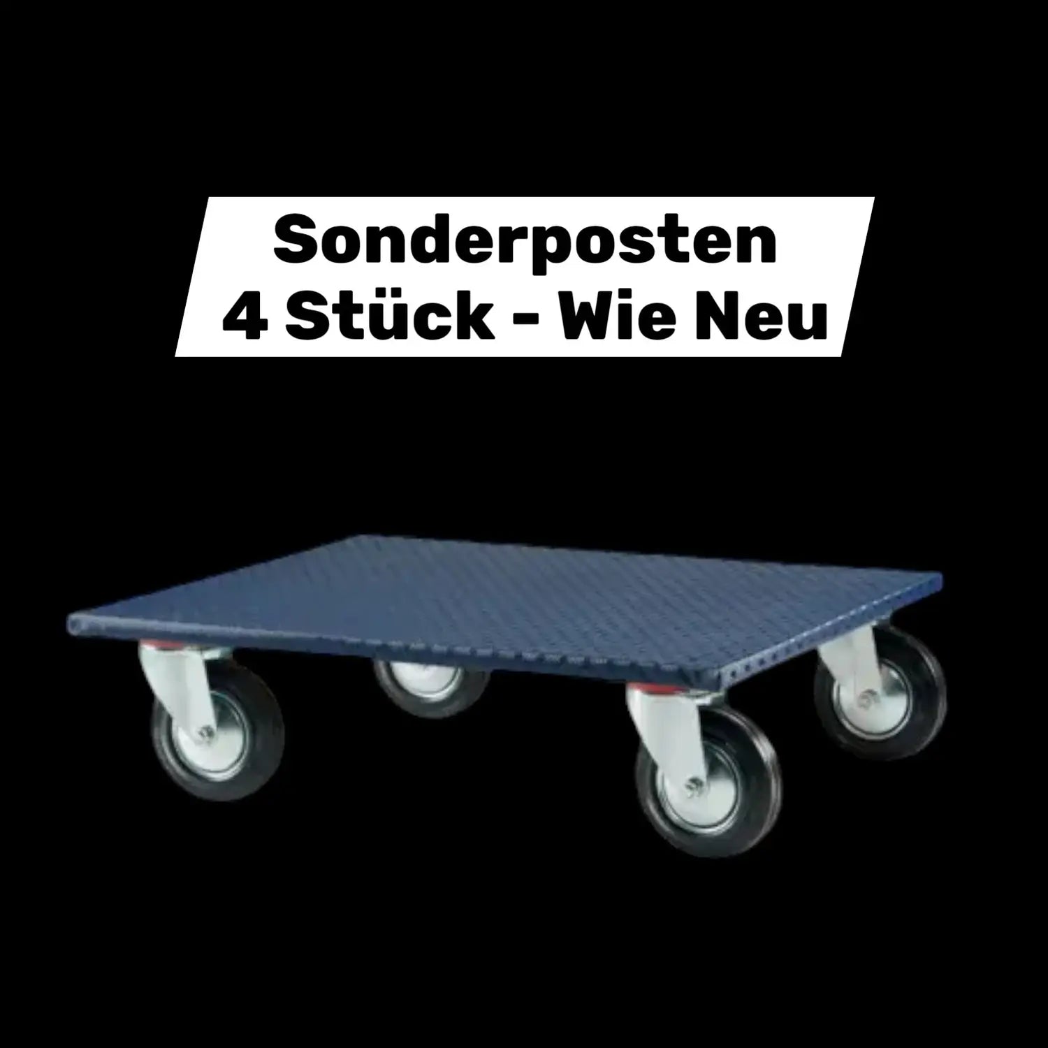 B-Ware Stier Möbelroller Transporthilfe Rollbrett Schwarz Polyurethanrad 100mm 4 Stück - 4053569790512