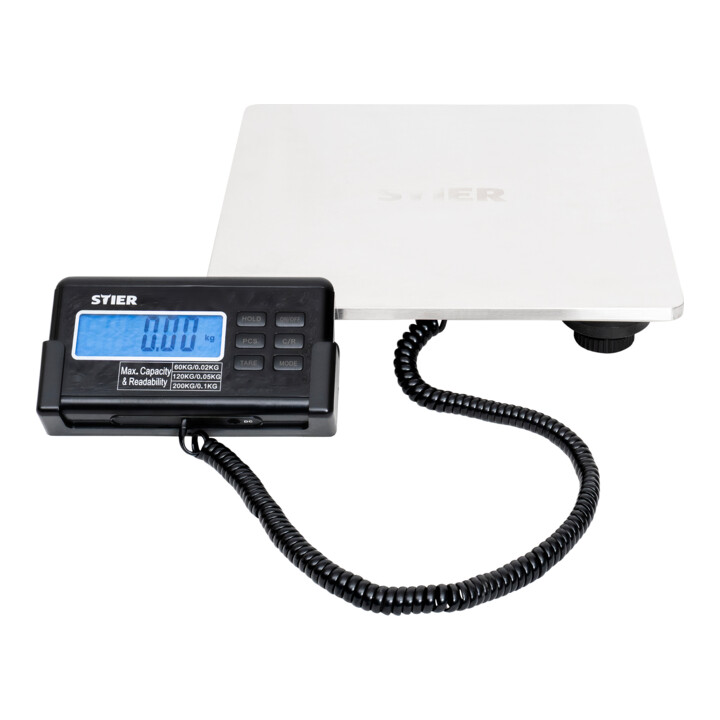 B-Ware Stier Paketwaage Plattformwaage Waage Edelstahlplatte 200 Kg 30 X 30 Cm