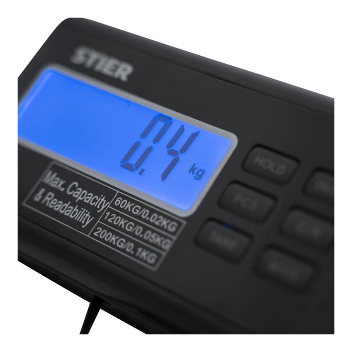 B-Ware Stier Paketwaage Plattformwaage Waage Edelstahlplatte 200 Kg 30 X 30 Cm