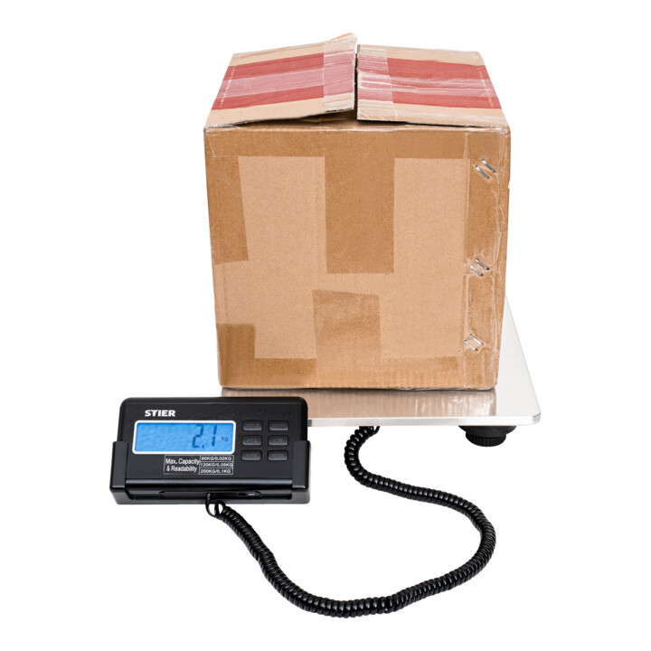 B-Ware Stier Paketwaage Plattformwaage Waage Edelstahlplatte 200 Kg 30 X 30 Cm