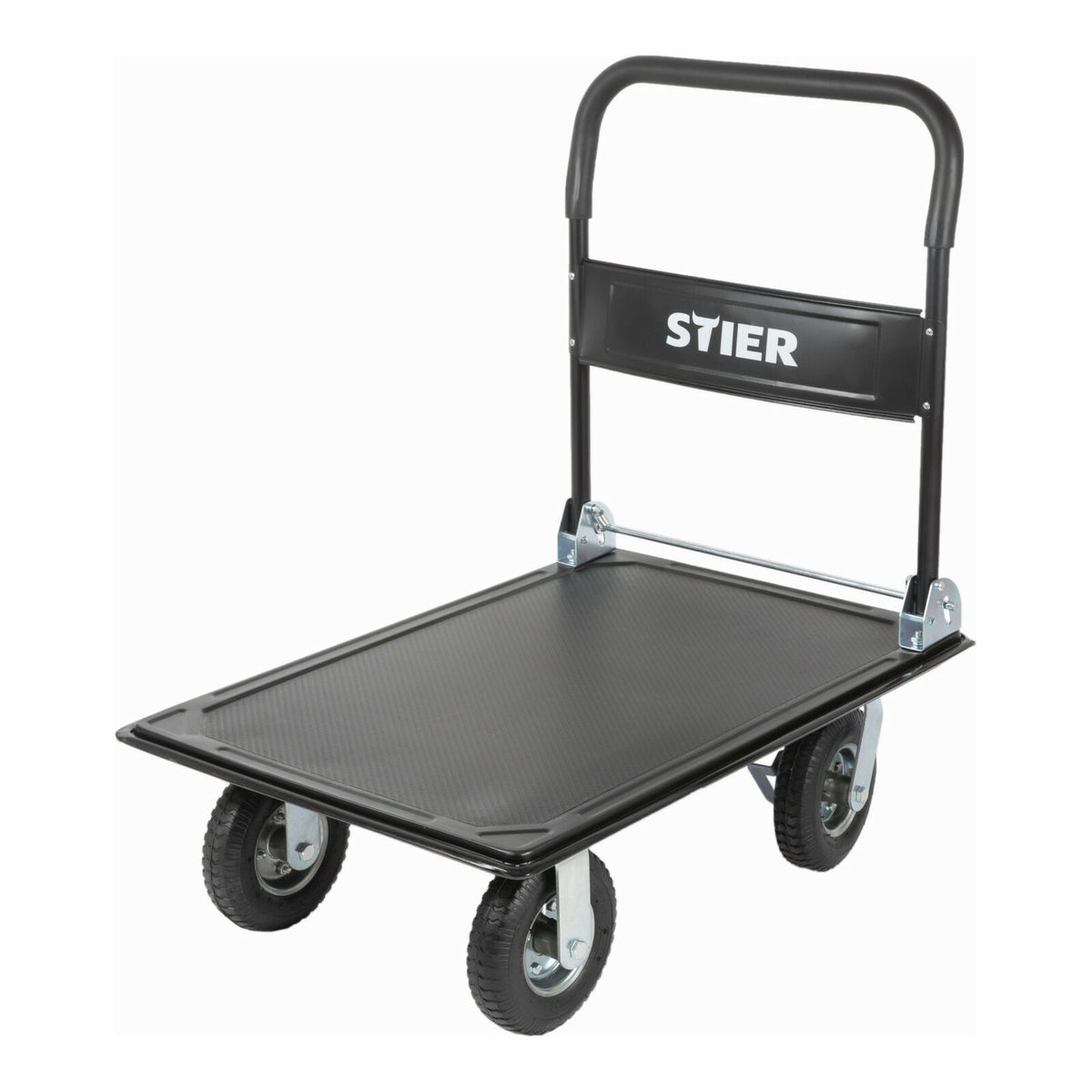 STIER Plattformwagen klappbar Tragkraft 350kg mit Luftbereifung - 4251709612834