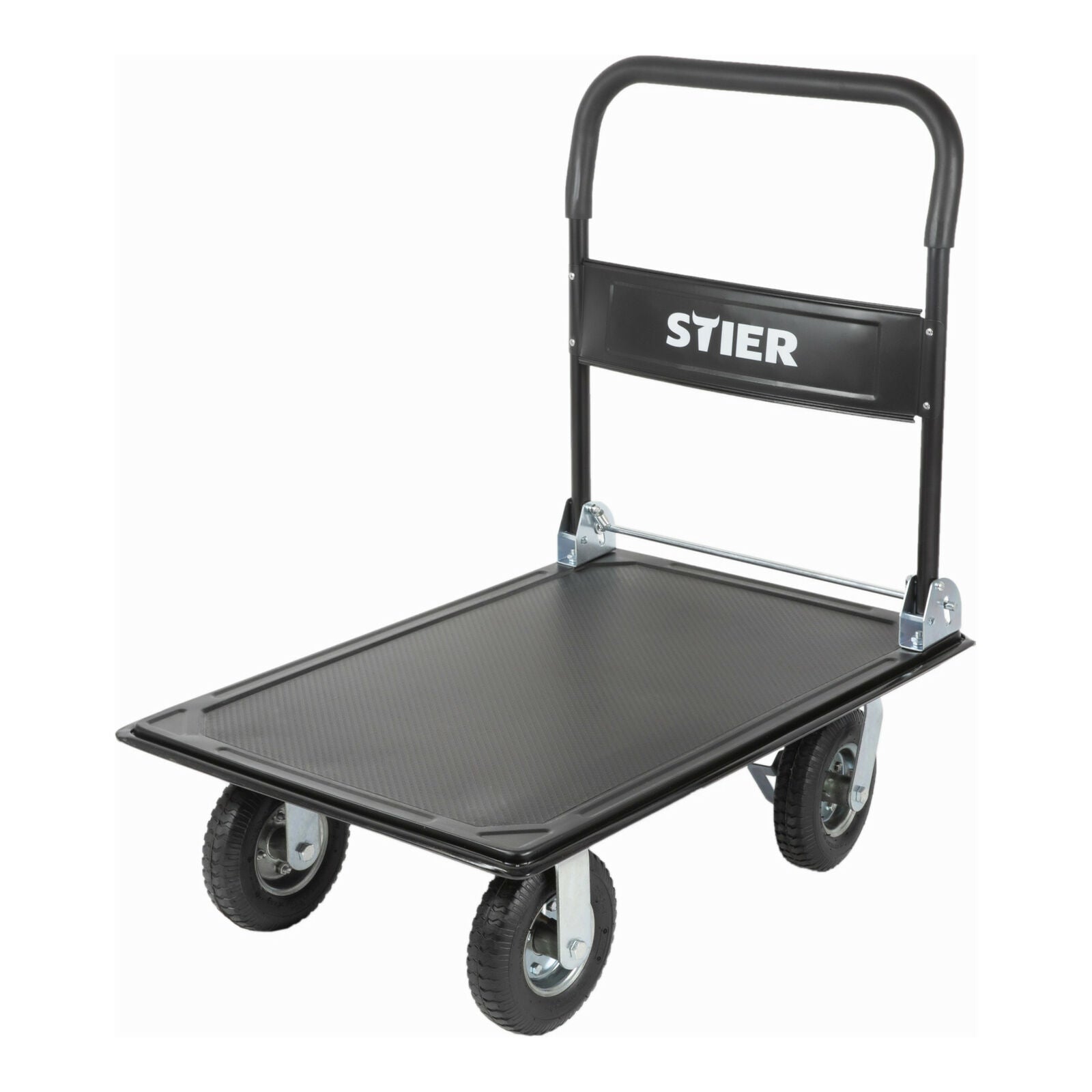 STIER Plattformwagen klappbar Tragkraft 350kg mit Luftbereifung - 4251709612834