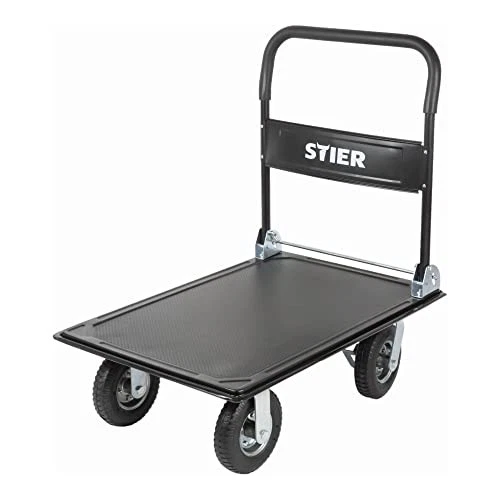 B-Ware Stier Plattformwagen Klappbar Tragkraft 350kg Mit Luftbereifung