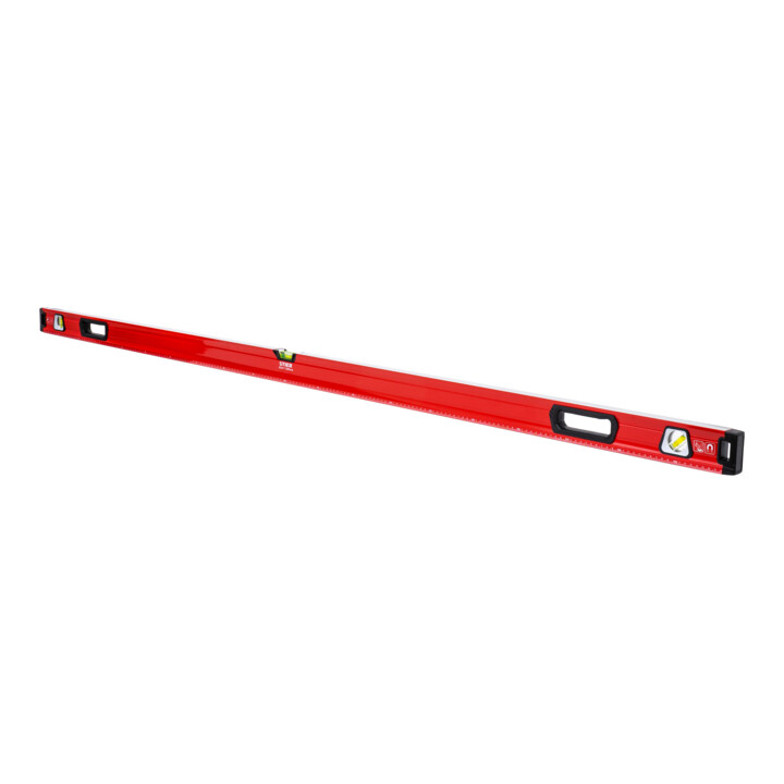 B-Ware Wasserwaage Libelle Magnet Messwerkzeug Aluminium 2000mm Waage Rot