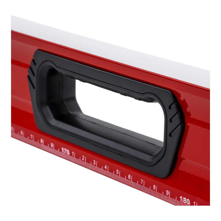 B-Ware Wasserwaage Libelle Magnet Messwerkzeug Aluminium 2000mm Waage Rot