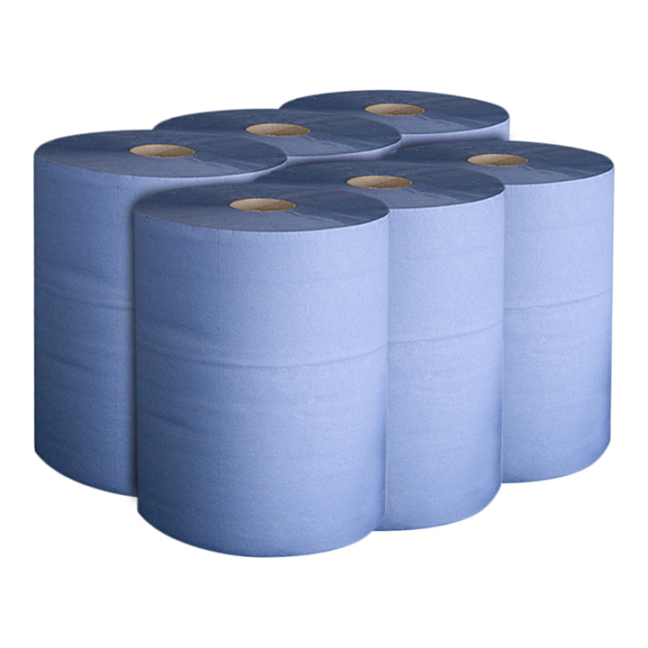 B-Ware Stier Putzpapier Rollen Reinigungstücher 3 Lagig L.30cm X B.23cm Blau 12 Rollen - 4260439004321