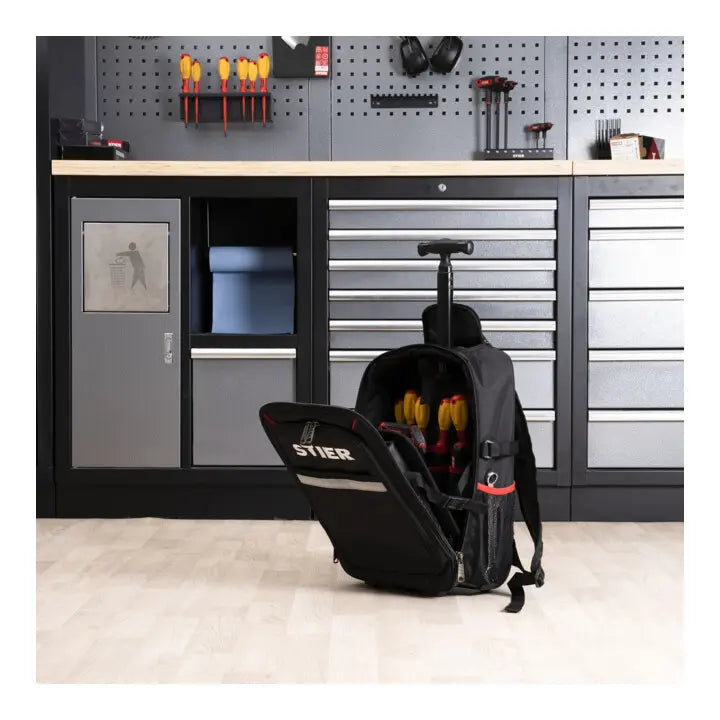 B-Ware Stier Rucksack Trolley Werkzeugtasche Werkzeugkoffer Werkzeugrucksack Schwarz - 4251709636427